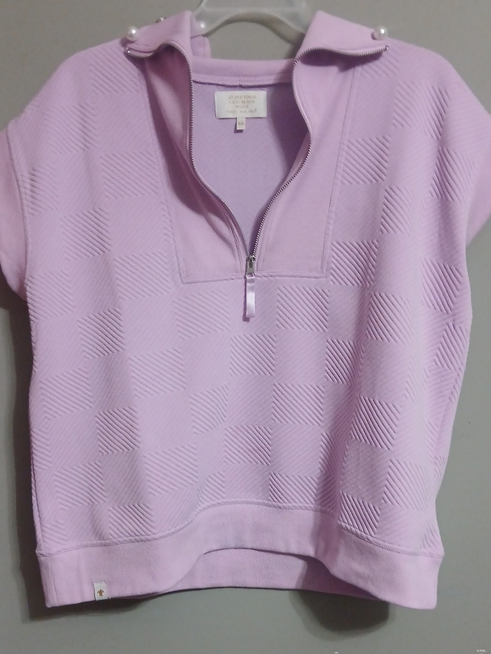 Simply Southern Lavender Half-Zip Short Sleeve Sweatshirt